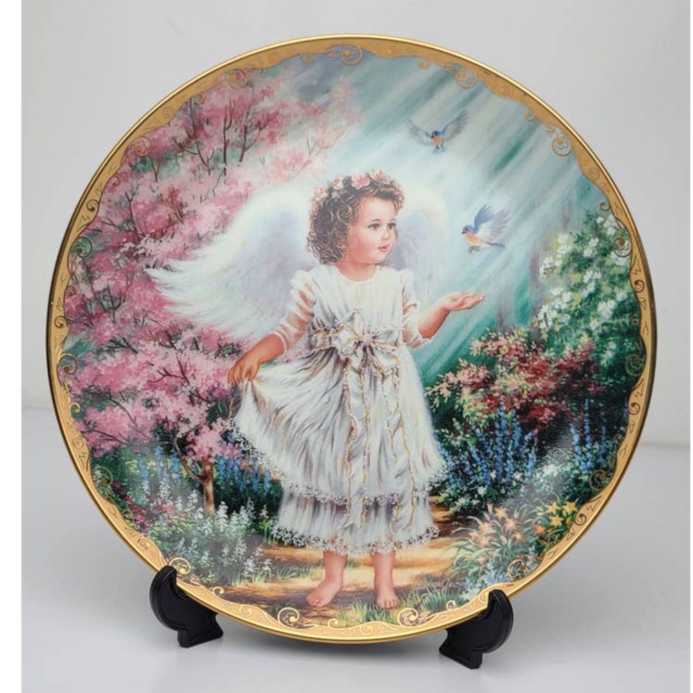 Vintage Collector's Plate Dona Gelsinger An Angel Guidance 1996